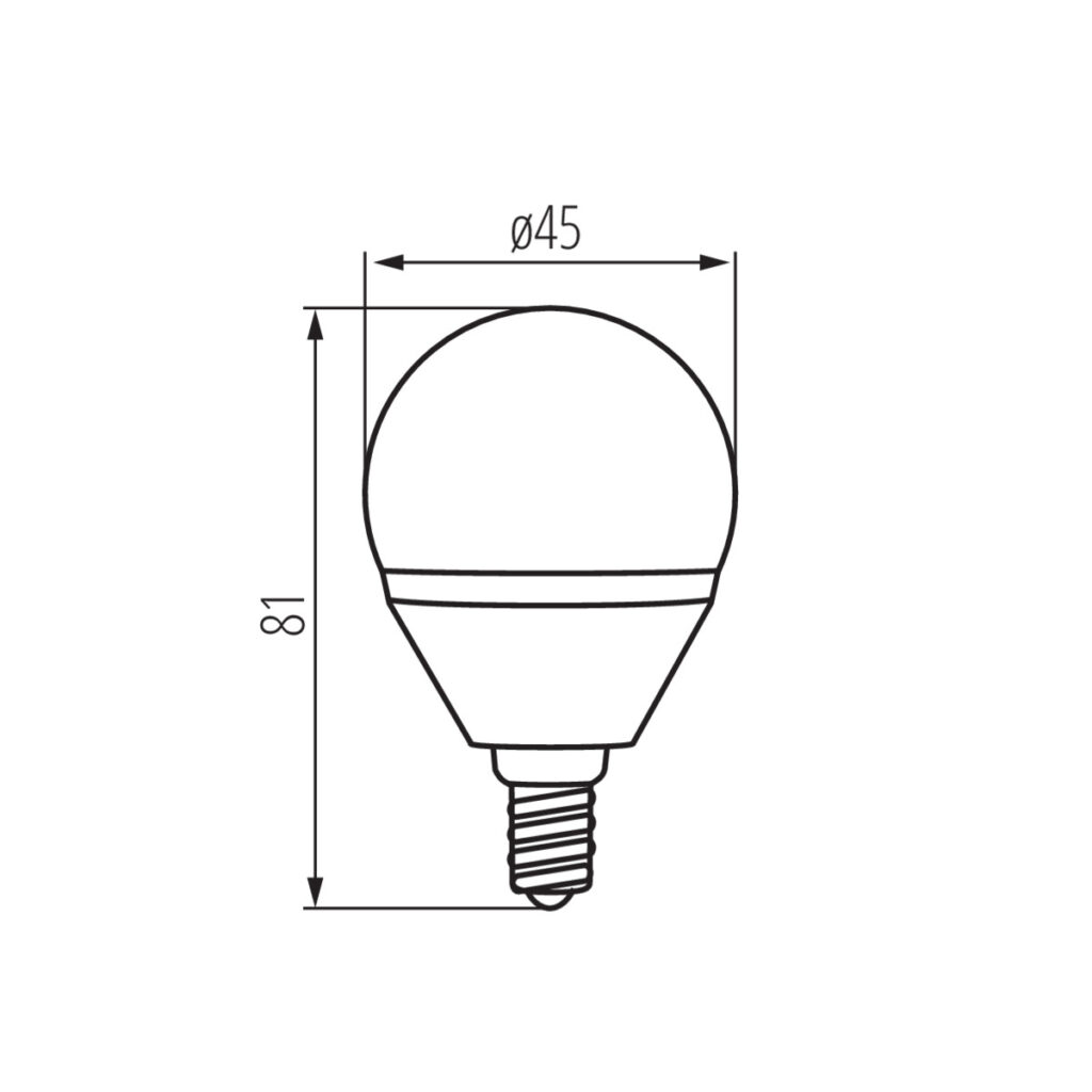 LED лампа — технически чертеж