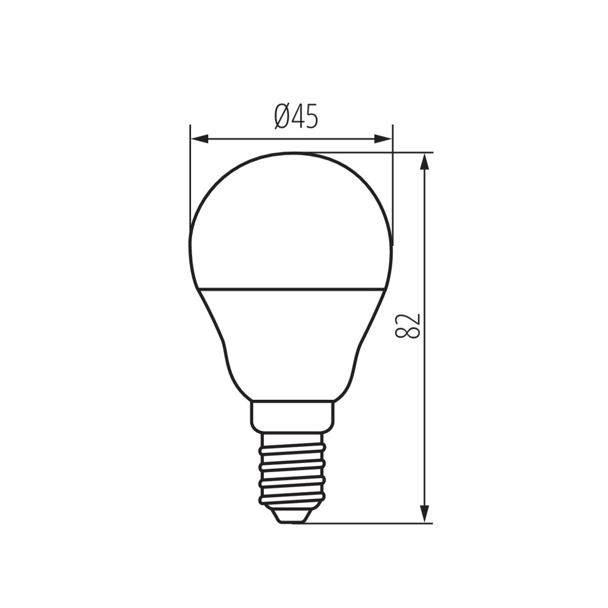 LED източник на светлина — технически чертеж