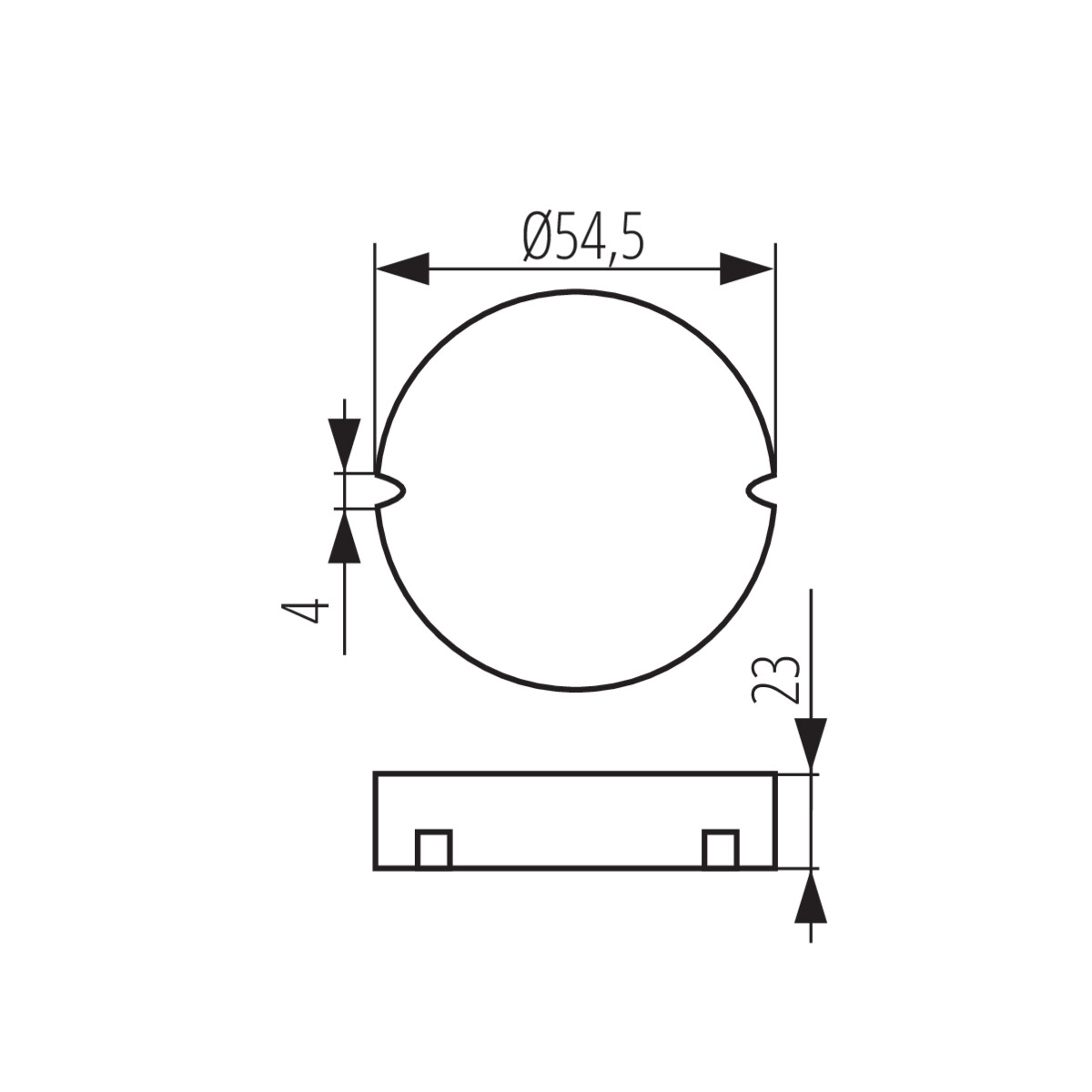 LED захранване 12VDC 0-10W — технически чертеж