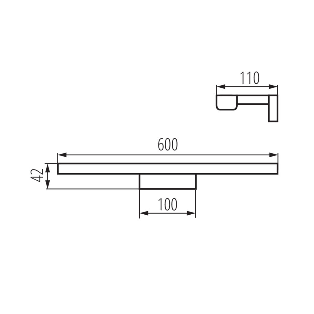 LED осветително тяло IP 44 — технически чертеж