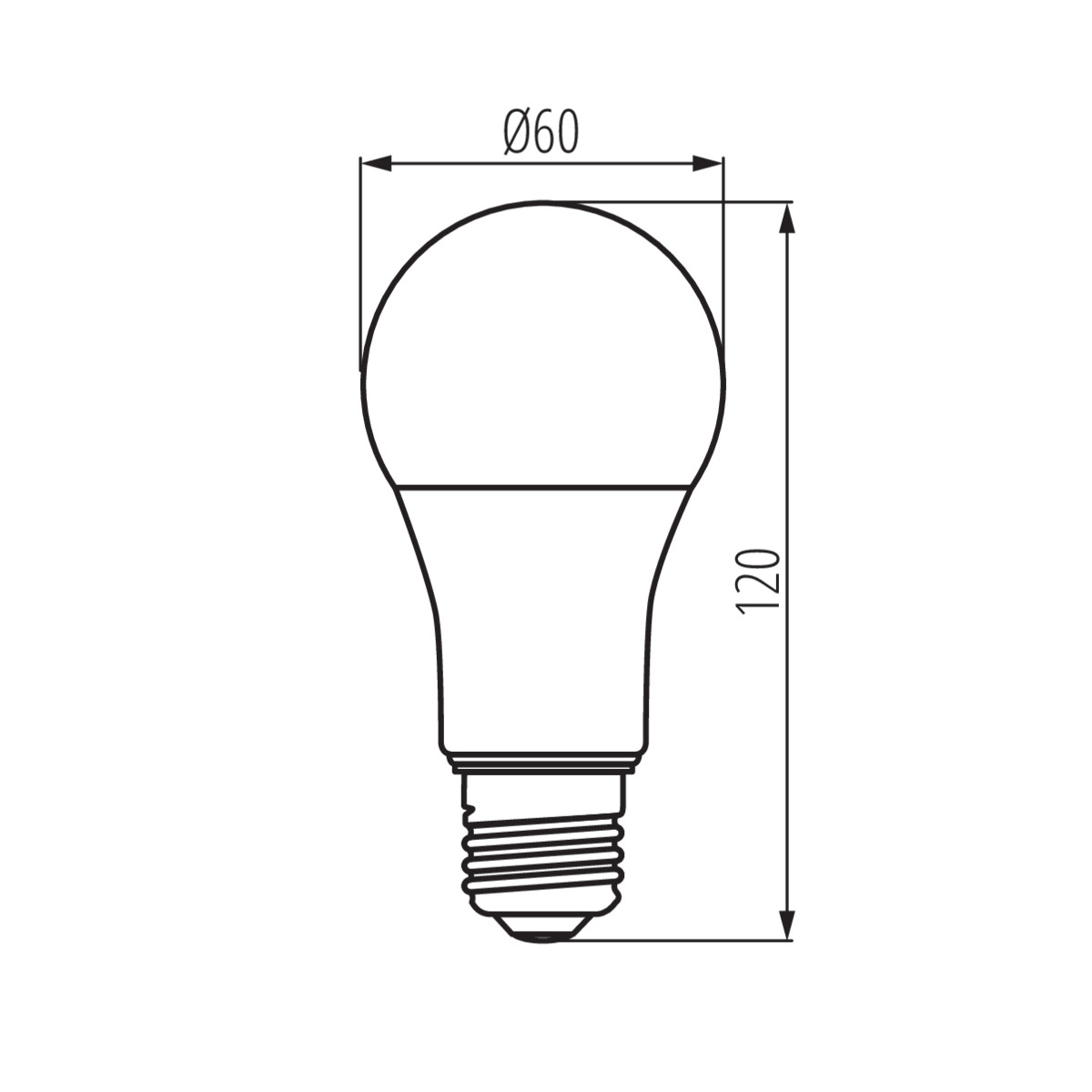 LED лампа — технически чертеж
