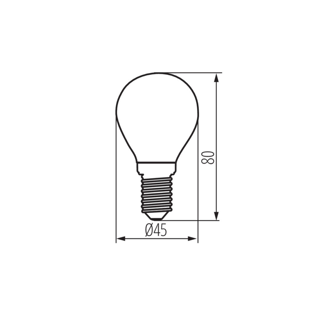 LED филамент лампа — технически чертеж