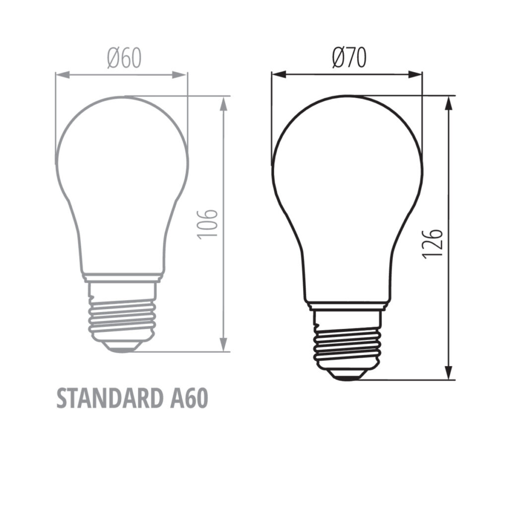 LED източник на светлина — технически чертеж