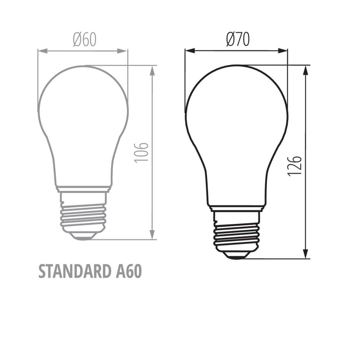 LED източник на светлина — технически чертеж