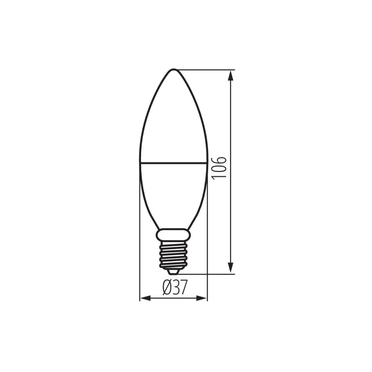 LED източник на светлина SMART — технически чертеж