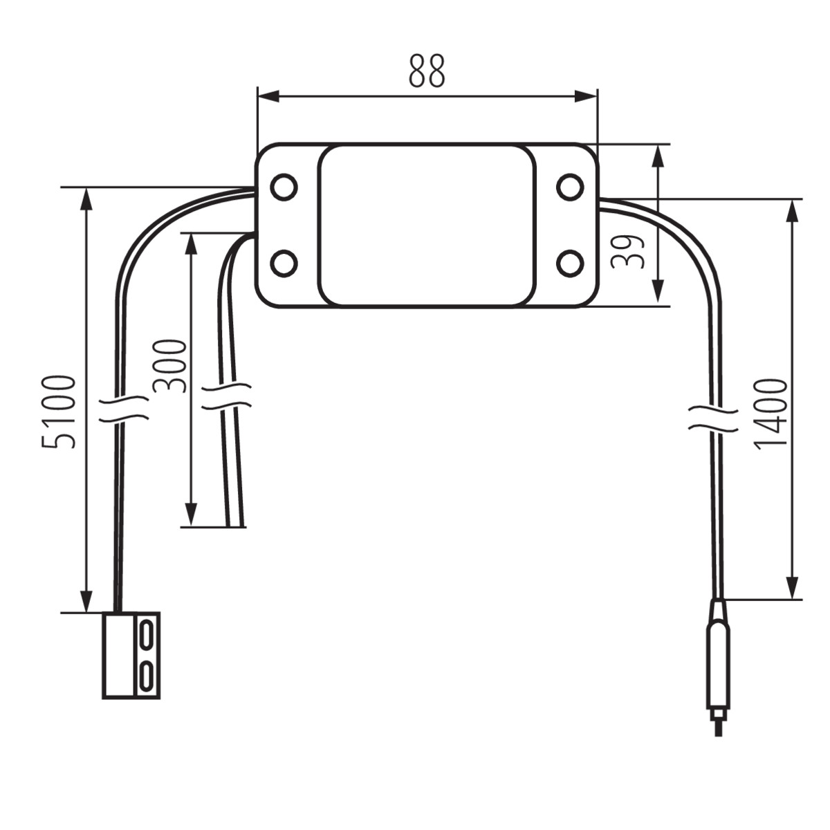 Реле за гаражни врати KANLUX SMART — технически чертеж