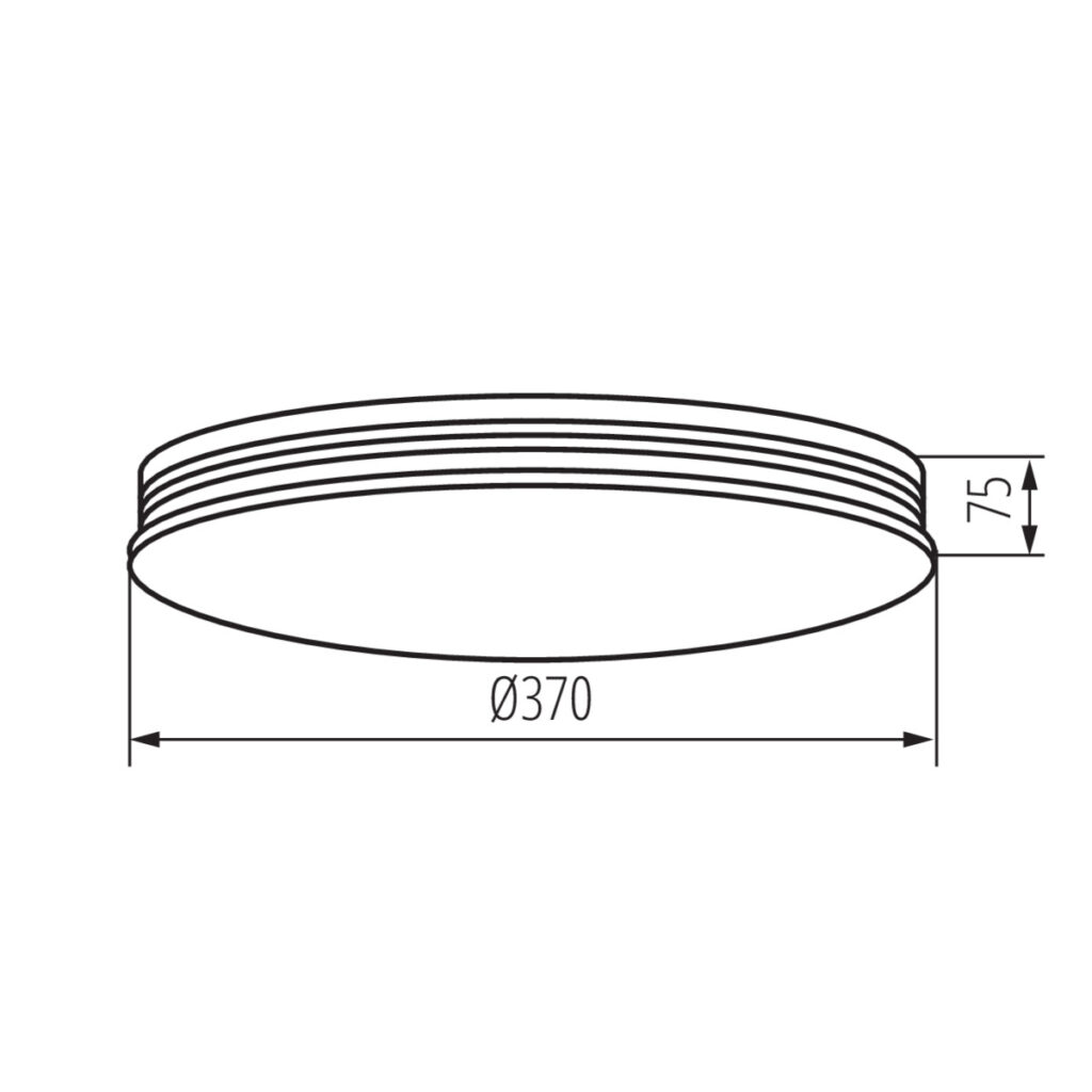 LED плафониера — технически чертеж