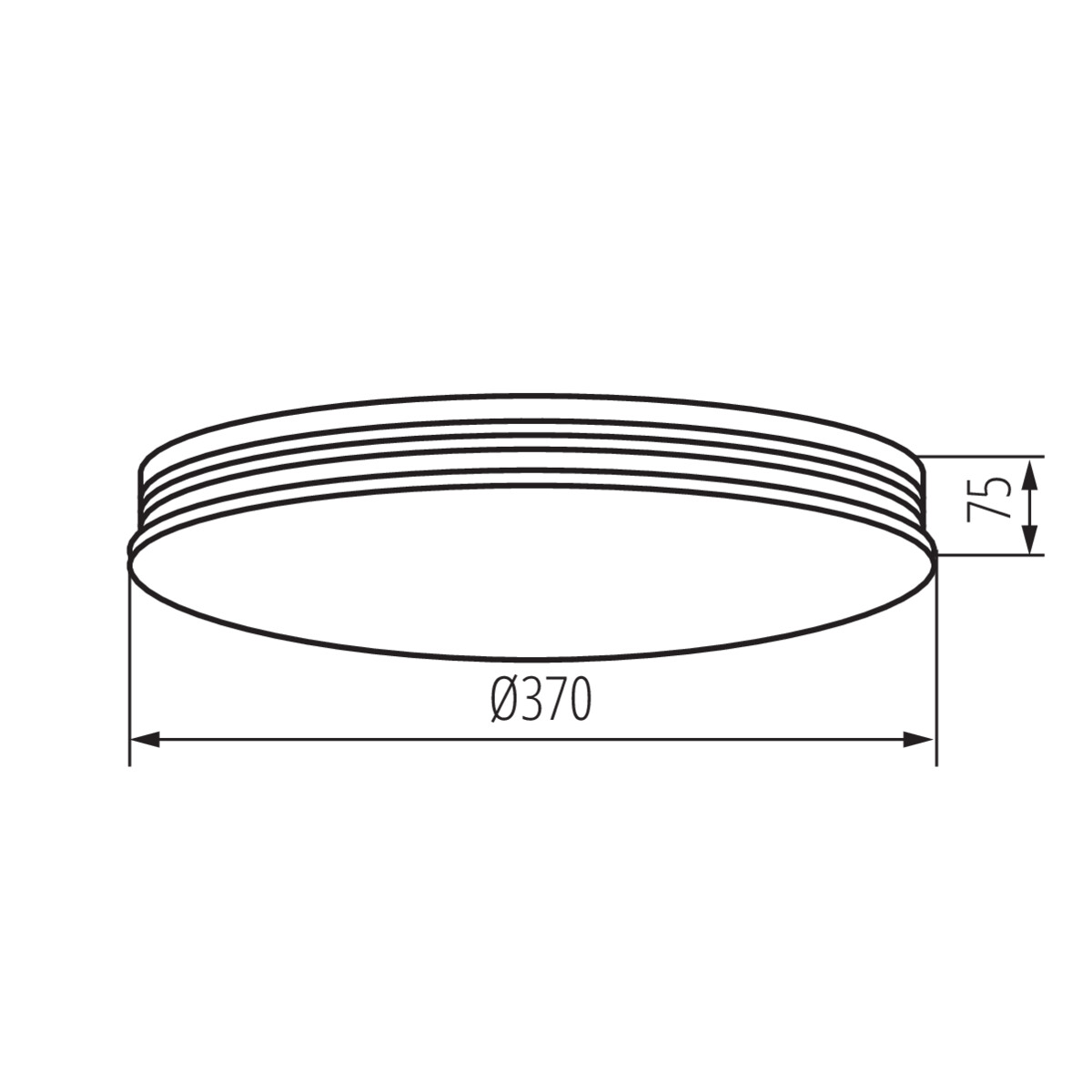 LED плафониера — технически чертеж