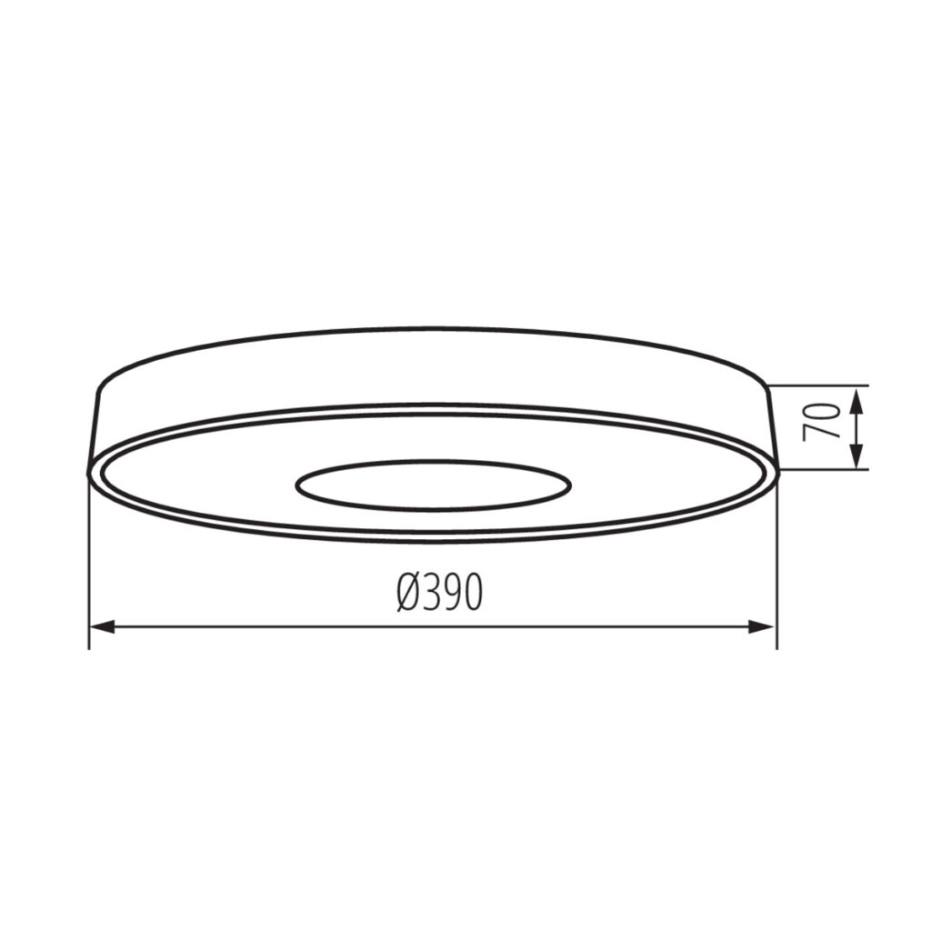 LED плафониера — технически чертеж