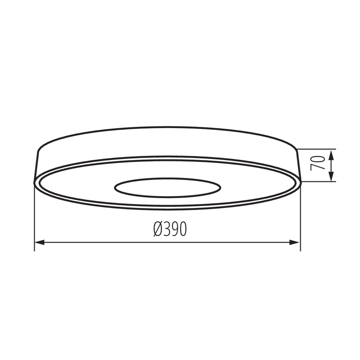 LED плафониера — технически чертеж