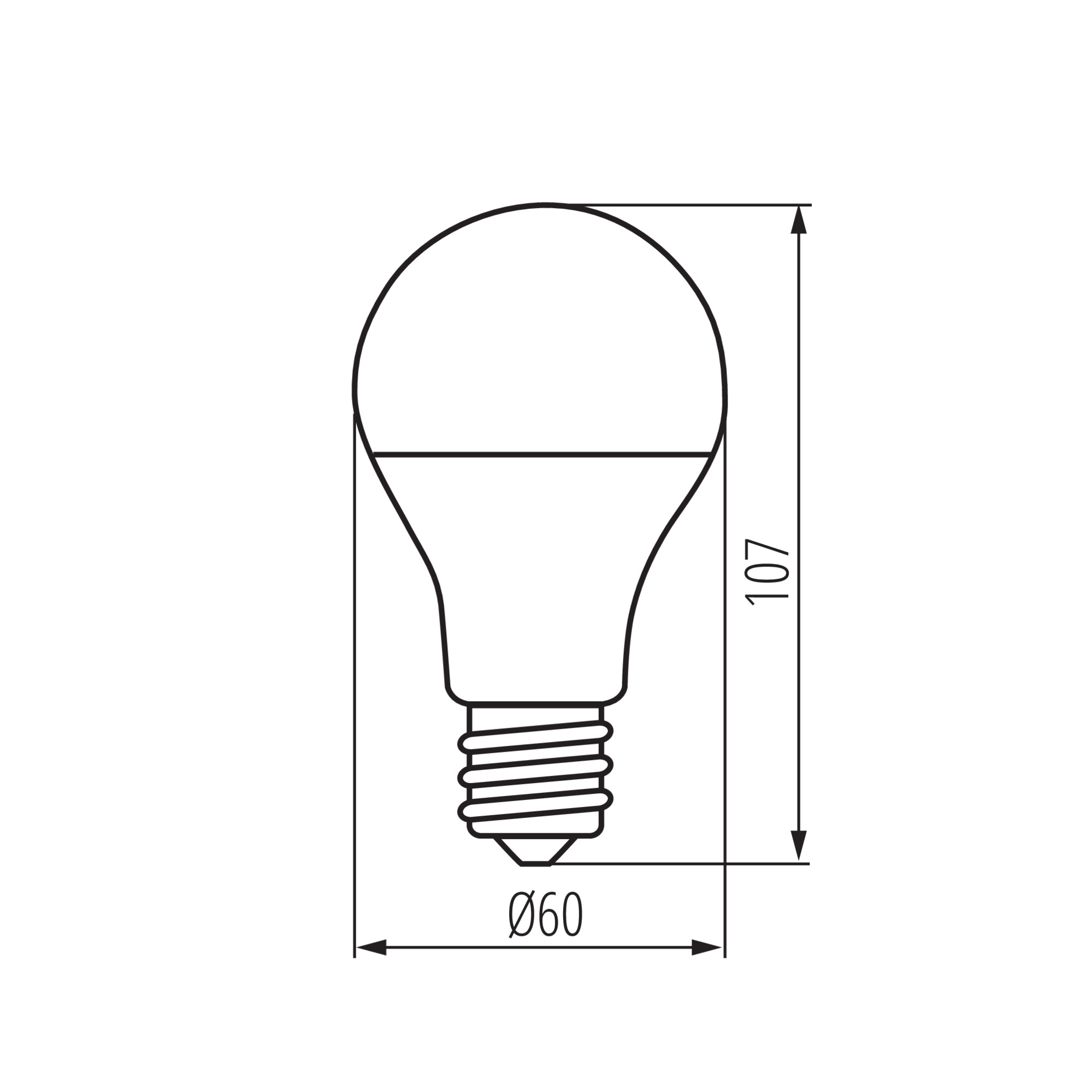 LED източник на светлина — технически чертеж