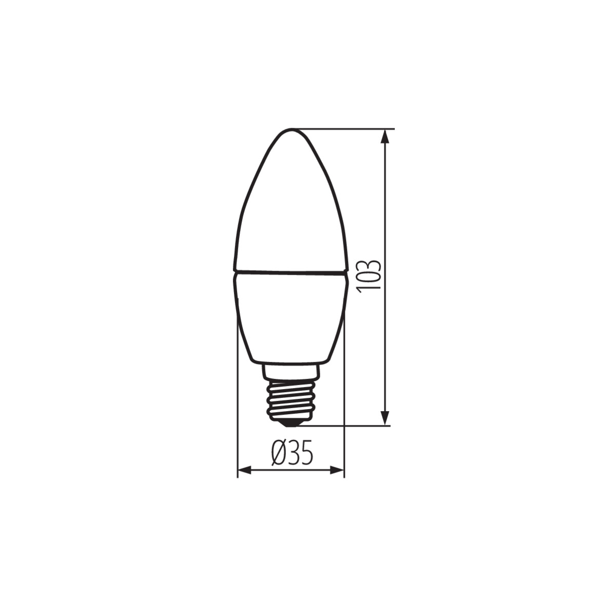 LED източник на светлина — технически чертеж