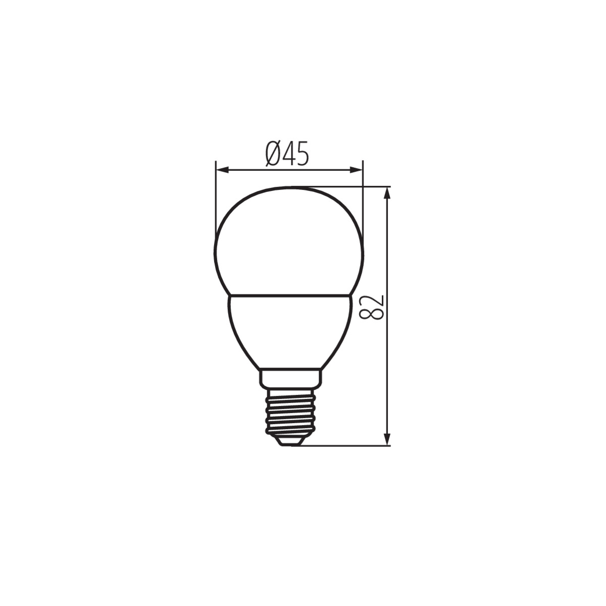 LED източник на светлина — технически чертеж