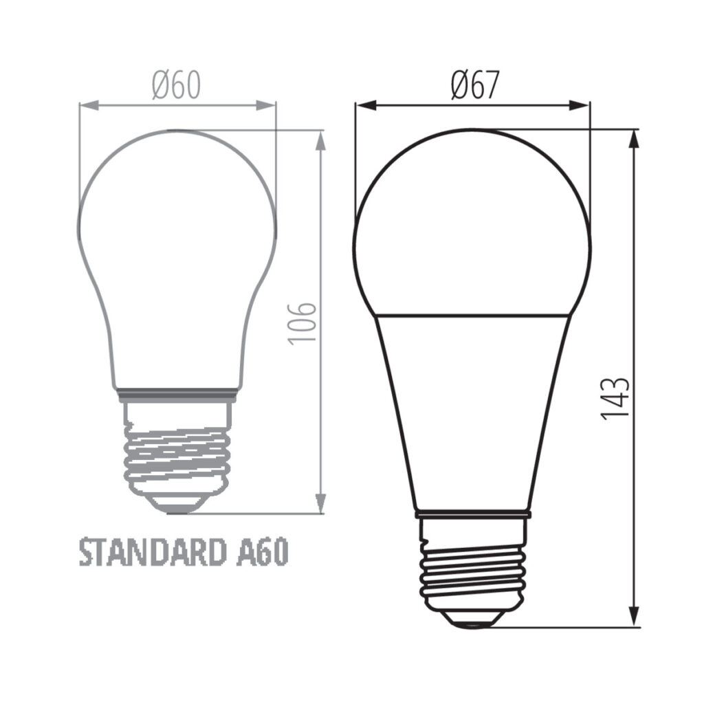 LED източник на светлина — технически чертеж