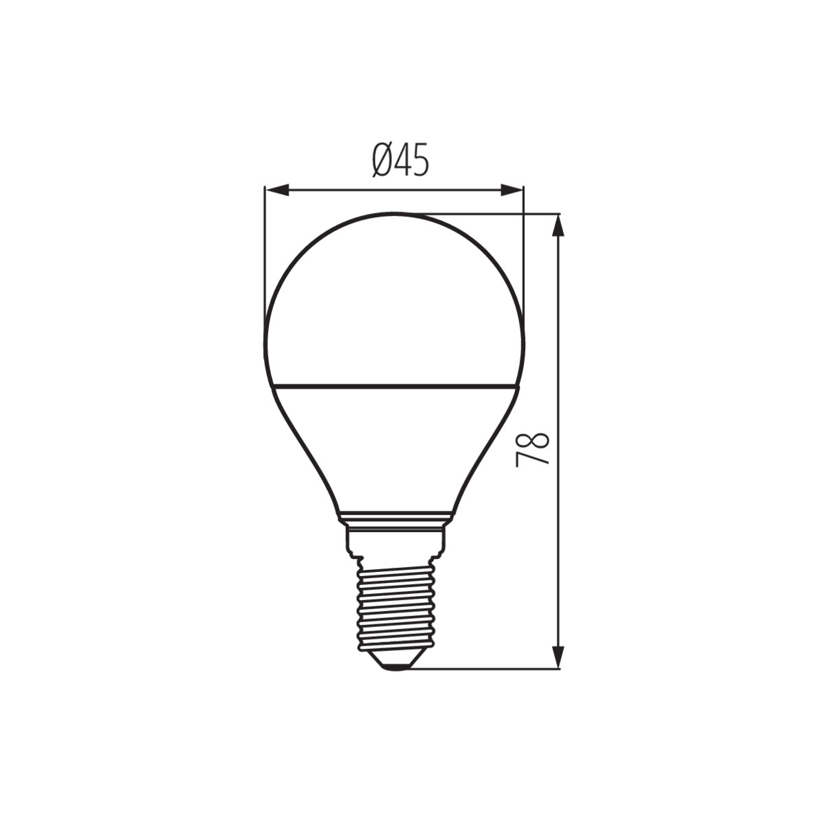 LED източник на светлина — технически чертеж