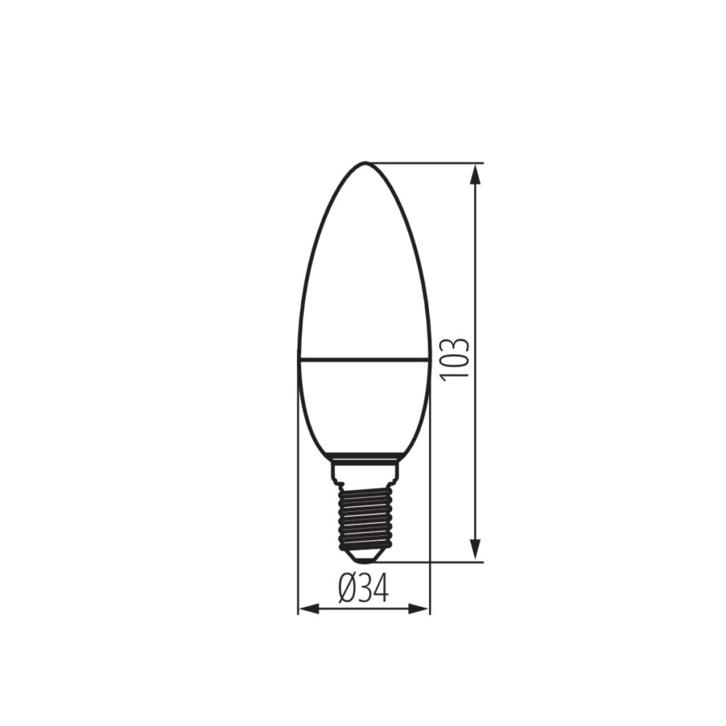 LED източник на светлина — технически чертеж