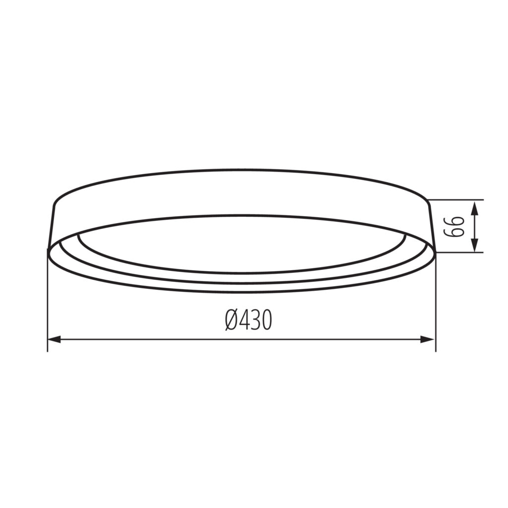 LED плафониера — технически чертеж