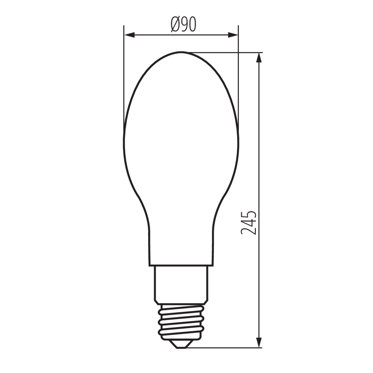 LED източник на светлина — технически чертеж
