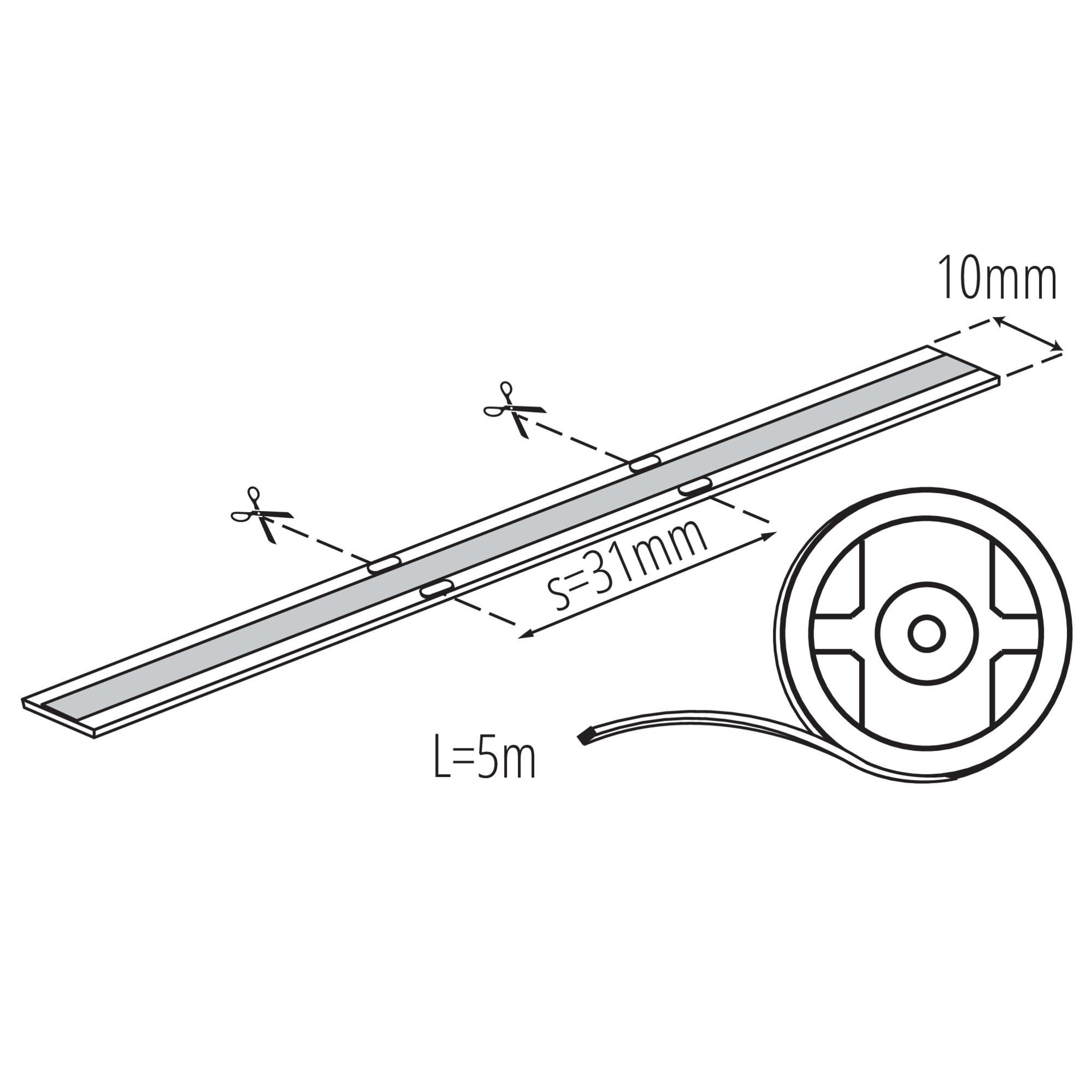LED лента — технически чертеж