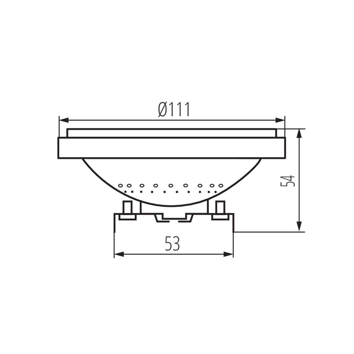 AR-111 LED SL/WW/W — технически чертеж