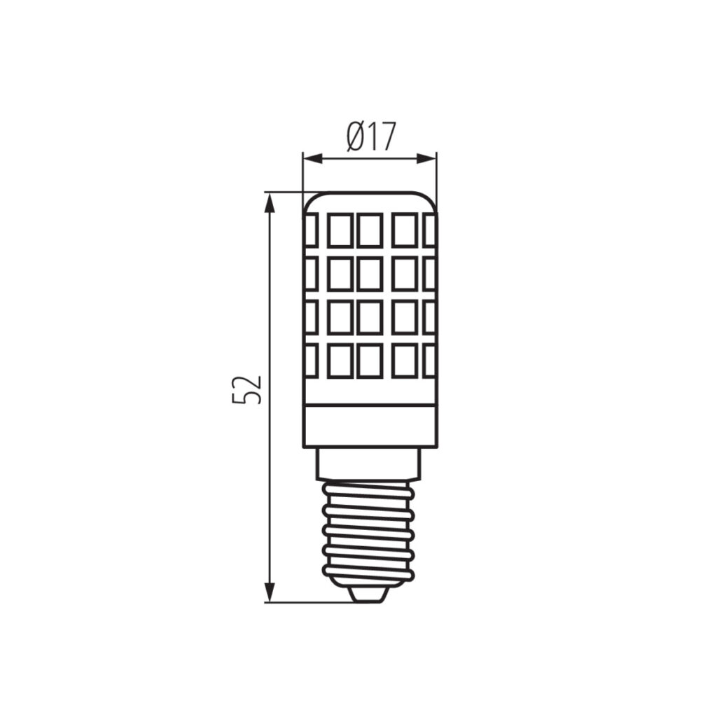 ZUBI LED 3.5W E14-WW — технически чертеж