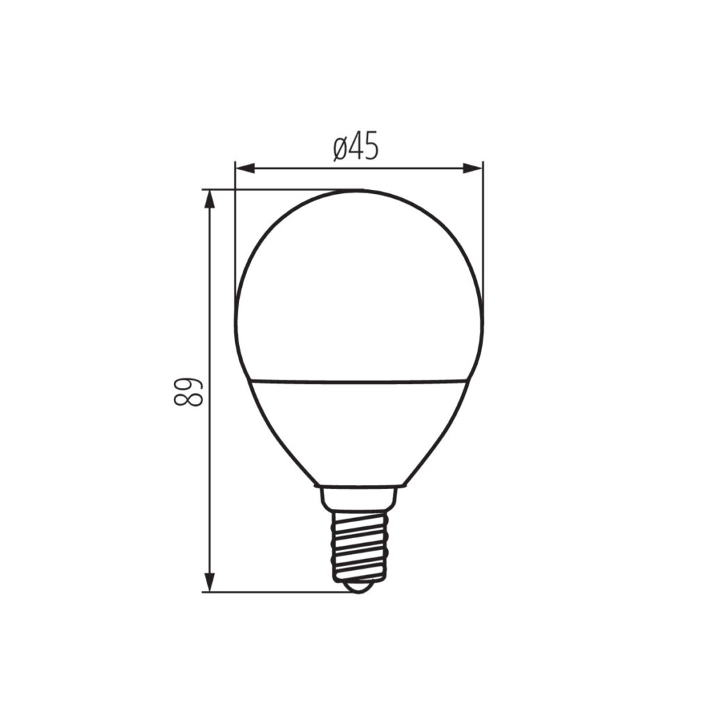 BILO HI 8W E14-WW — технически чертеж