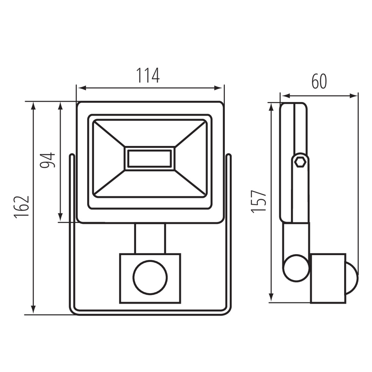 GRUN v3 LED-10-B-SE — технически чертеж