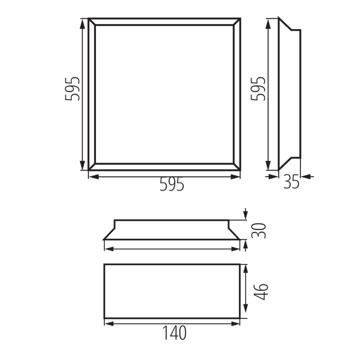 BLINGO T 38W 6060 NW — технически чертеж