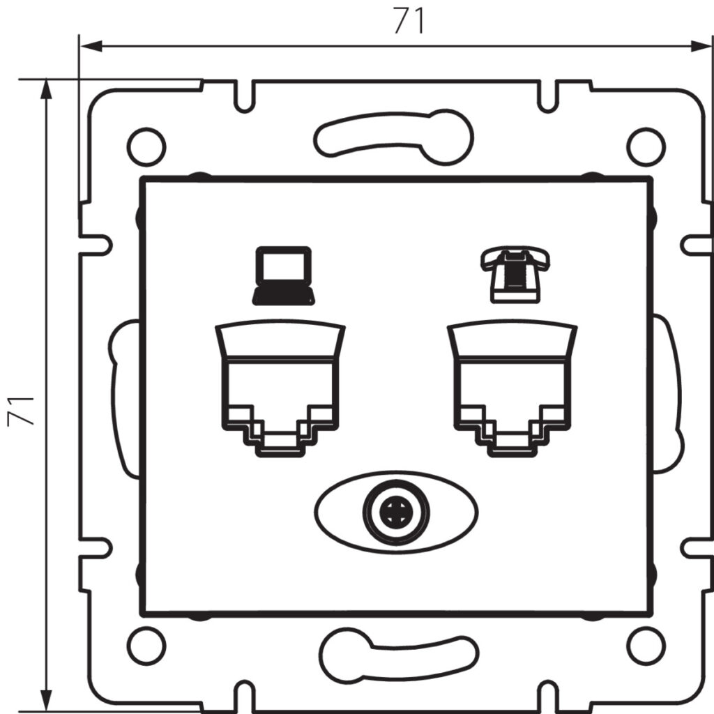 DOMO 01-1430-042 cm — технически чертеж
