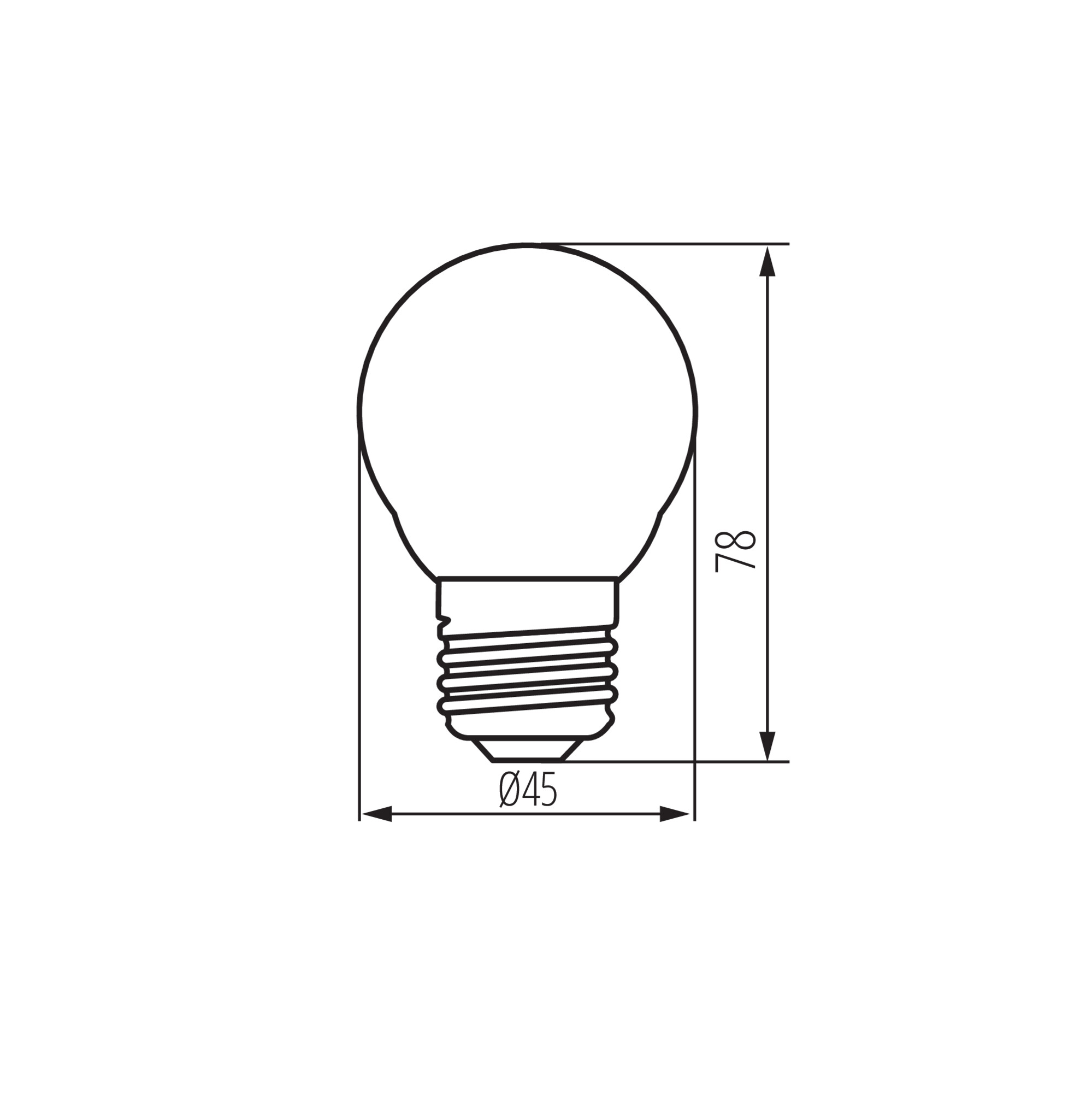 LED източник на светлина — технически чертеж