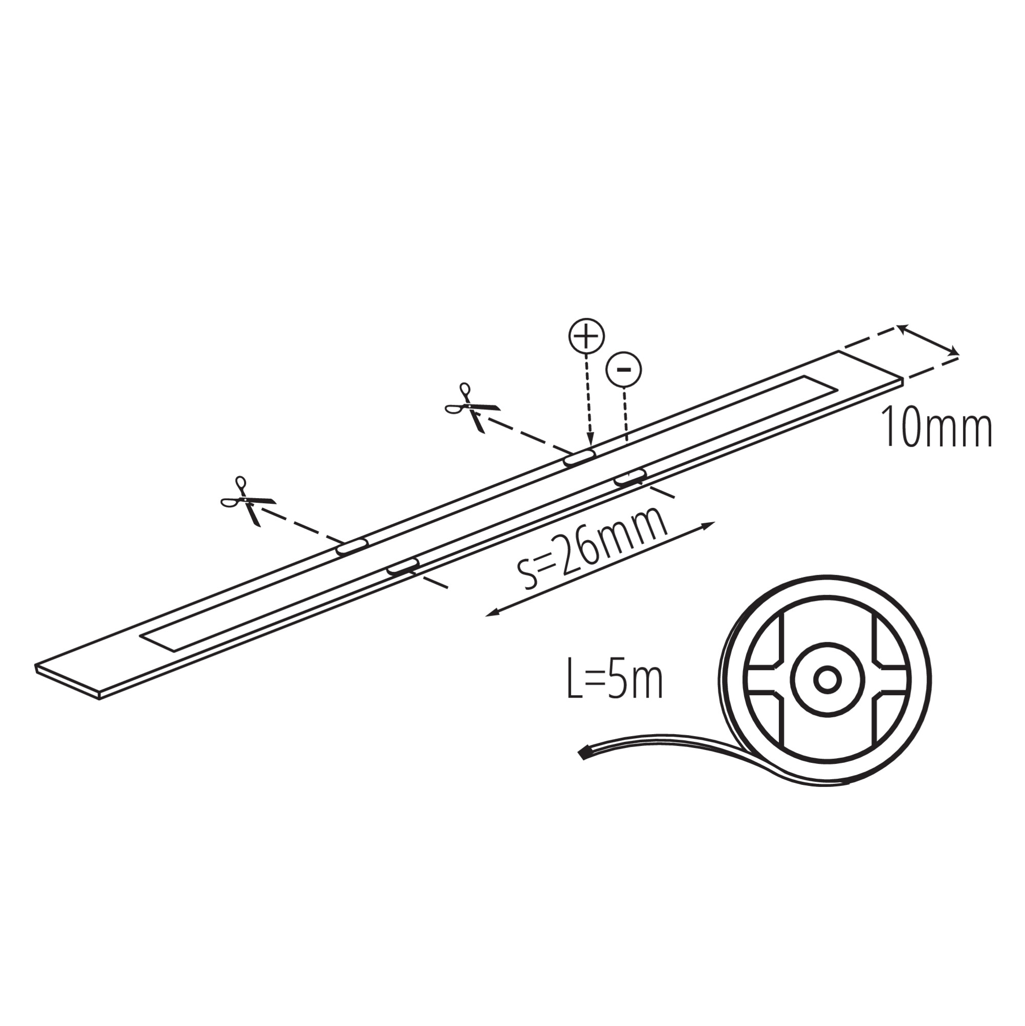 LED лента — технически чертеж