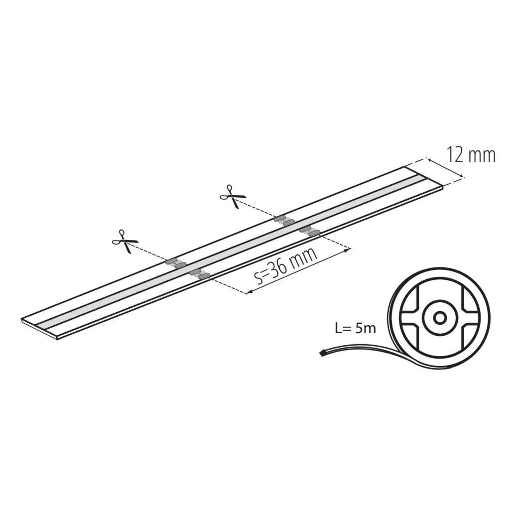 LED лента — технически чертеж