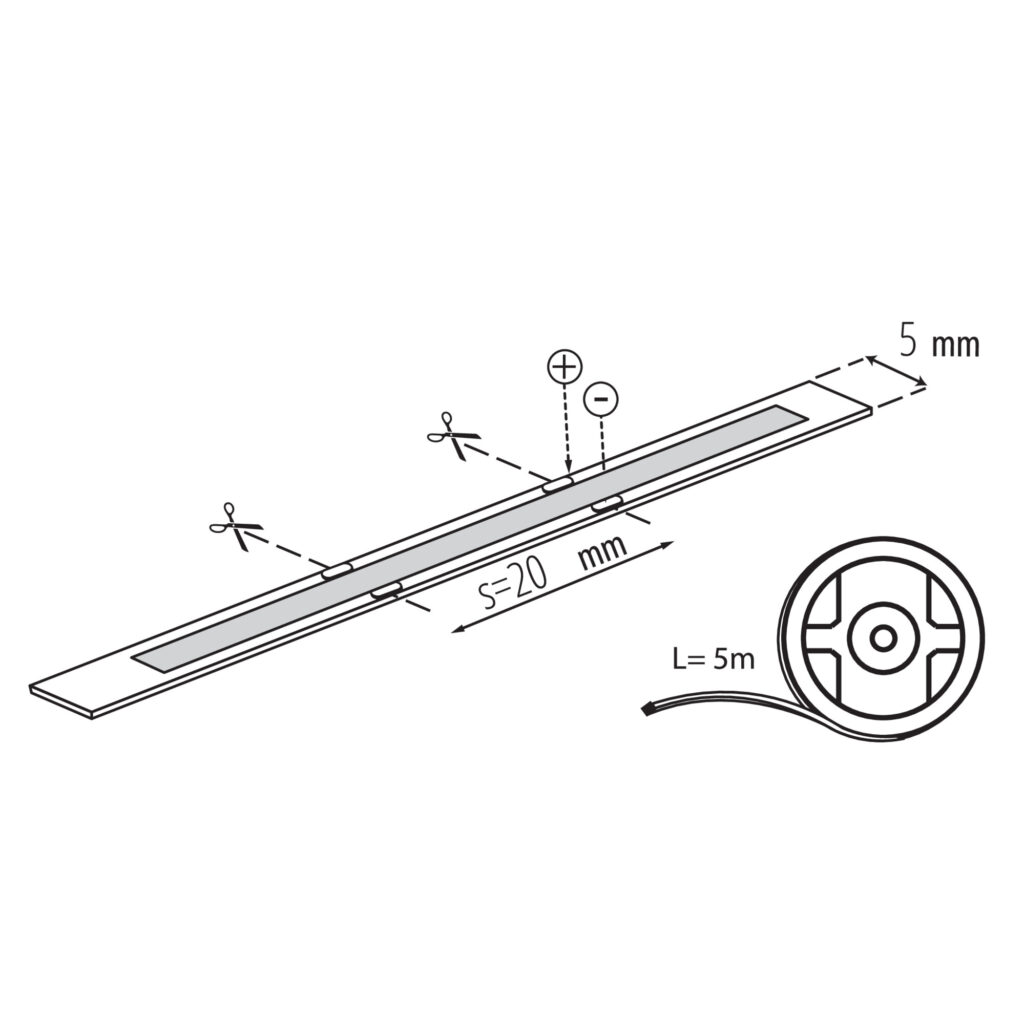 LED лента — технически чертеж