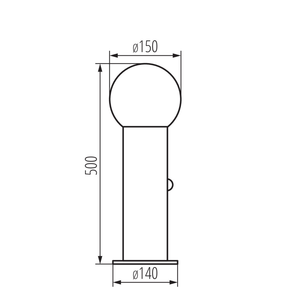 Декоративно градинско осветително тяло — технически чертеж